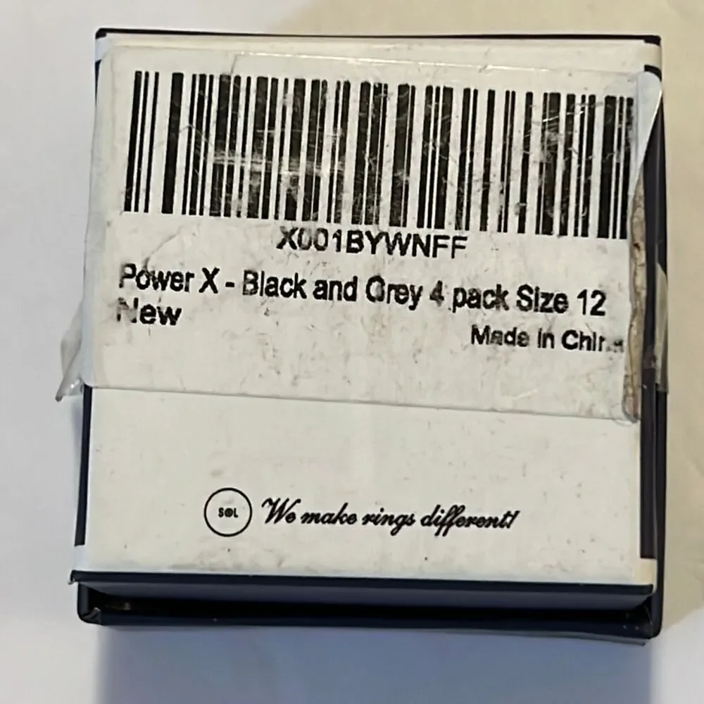 Bundle Sale 3 for $15 | Soleed Power X - Black & Grey 4 Pk Size 12 in Box